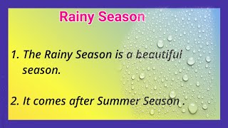 10 Lines on Rainy Season🌧 in English!! Short essay, speech on Rainy Season!! Ashwin