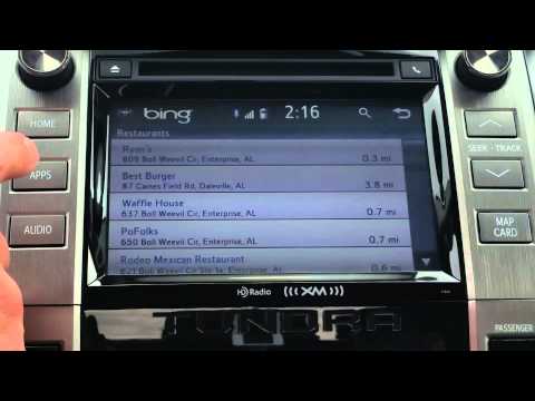 Using the Toyota Entune app suite
