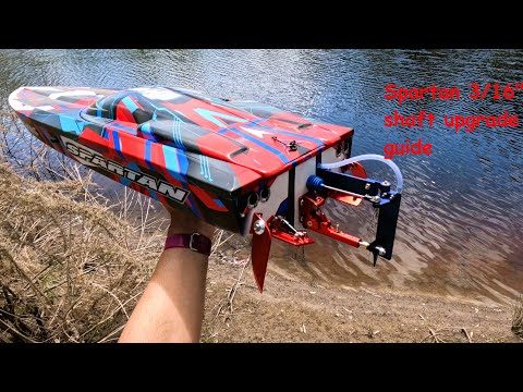 Traxxas Spartan - installing RC Boat Bitz 3/16" driveshaft kit