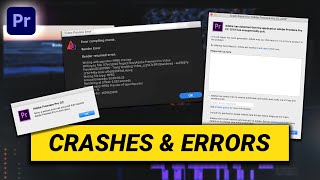 How to FIX CRASHES & ERRORS (Premiere Pro Tutorial)