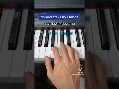 Minecraft - Dry Hands easy piano tutorial!