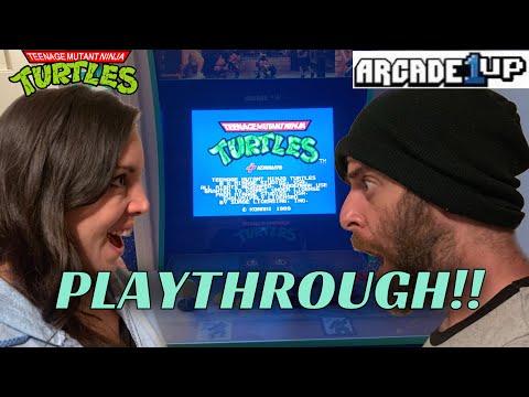 My wife and I playthrough the TMNT ARCADE GAME!! Arcade1Up Teenage Mutant Ninja Turtles Review!!