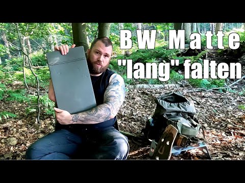 BW Matte lang falten - Bundeswehr Faltmatte auf zwei Arten zu falten