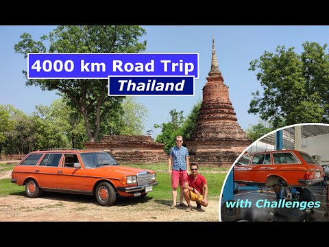 Epic 4000 km Road Trip across Thailand in an old Mercedes 280 TE (W123) with lots of Challenges