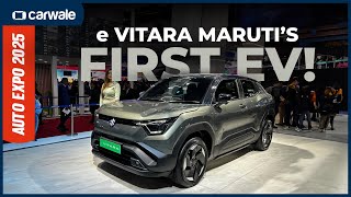 Maruti e Vitara with 500+km range Walkaround | Bharat Mobility Expo 2025