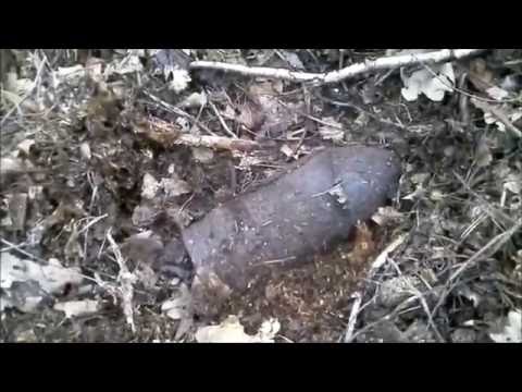 Geschoss vom Panzer und K98 Reste in WW2 Waldstellung gefunden (Wehrmacht, WK2, Sondeln)