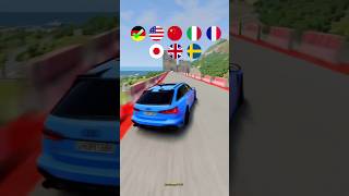 Which Country Car Pass The Wall Of Spikes 😱 #shorts #cargames