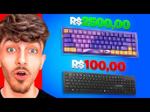 TECLADO MAIS BARATO VS MAIS CARO NO FORTNITE!