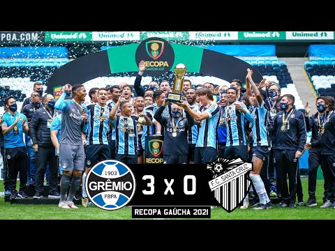 Gols - Grêmio 3 x 0 Santa Cruz-RS - Recopa Gaúcha 2021 - RBS TV HD
