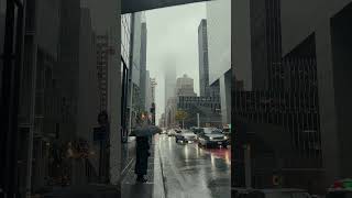 New York City in rain 🌧️☔️#newyork #nyc #newyorkcity #rain #travel