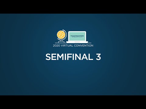 2020 Toastmasters International Semifinal Contest 3