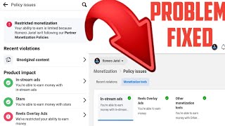 How To Fix Unoriginal Content on Facebook Profile /Page | How to Fix Restricted Monetization