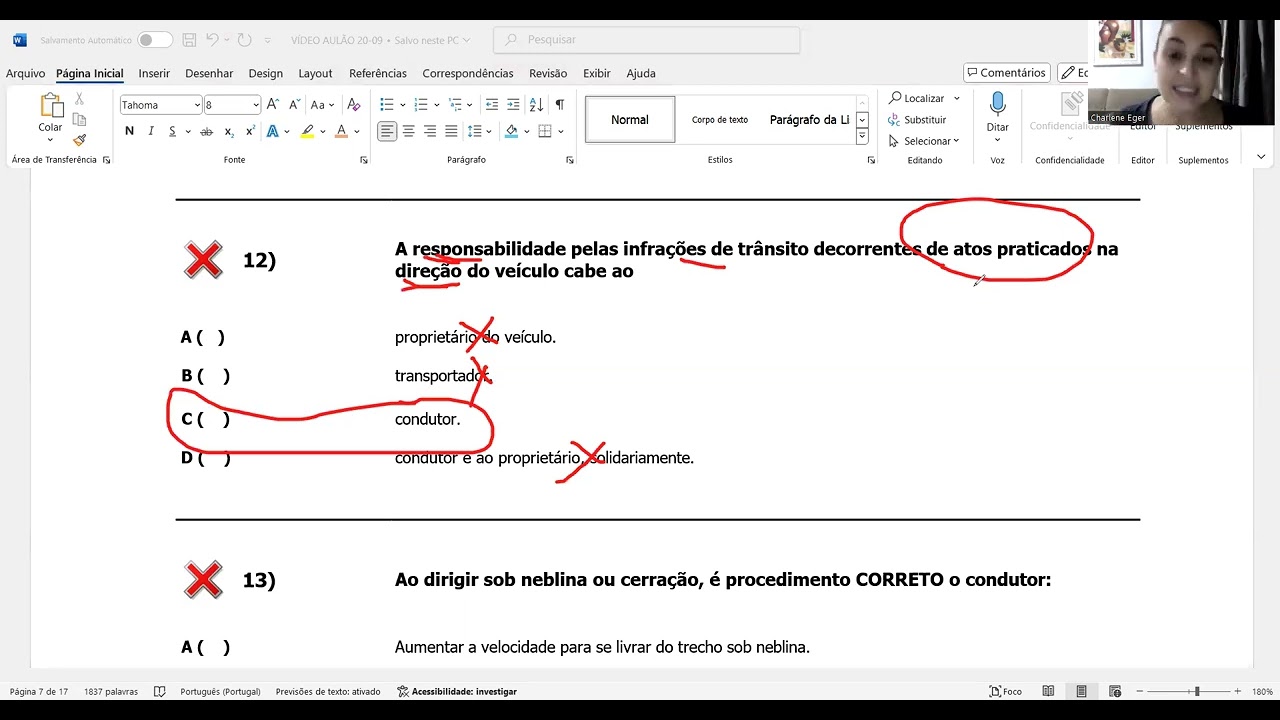Questões de prova do Detran