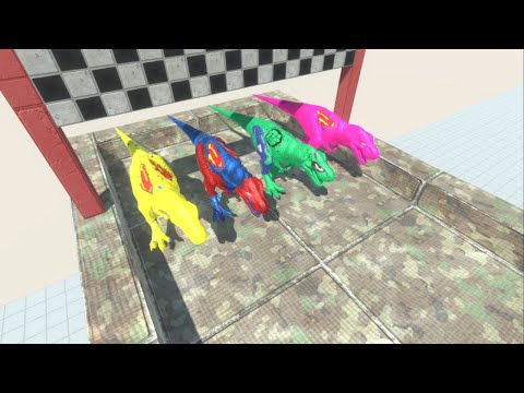 SUPERMAN T REX DEATH RUN - Jurassic world evolution Dinosaurs Race Champions