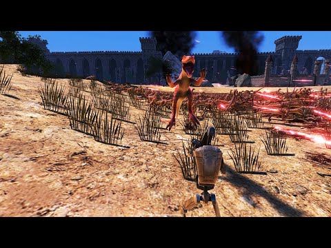 10.000 Raptors VS 5000 Star Wars Droids ! Ultimate Epic Battle Simulator - UEBS