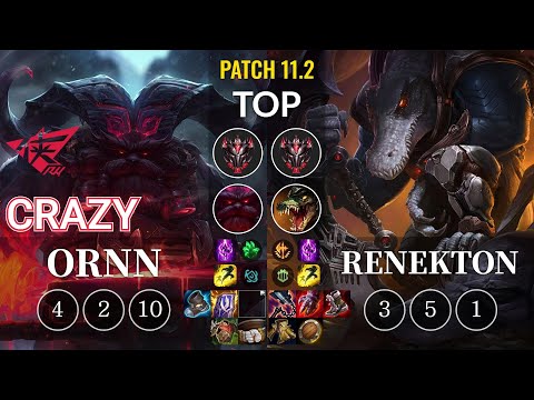 RW Crazy Ornn vs Renekton Top - KR Patch 11.2