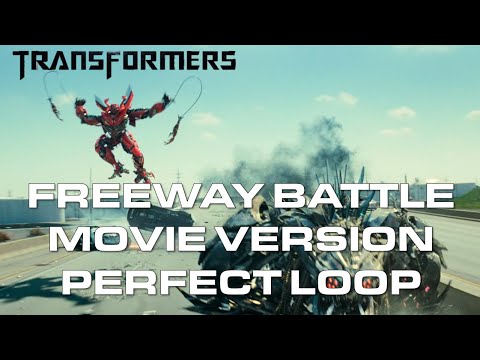Transformers - Freeway Chase/Battle Theme (Movie Version, Perfect Loop) 1 HOUR #SteveJablonsky