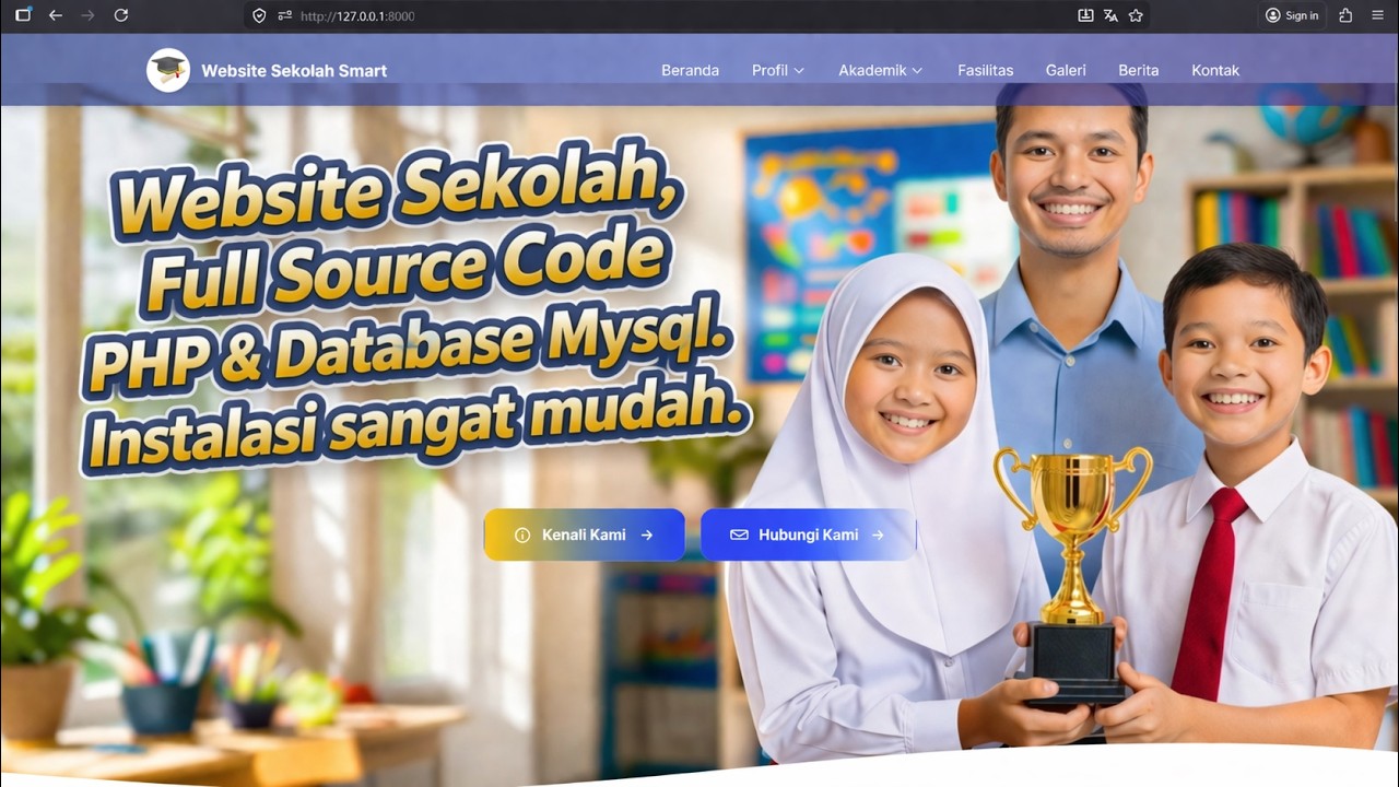 Download School Website Source Code | Full-Featured Company Profile Website | School Information ...