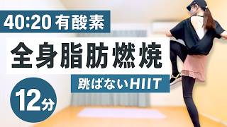 【12分】効率よく全身痩せる🔥全身完全燃焼40:20有酸素｜ノンストップ・ジャンプなし