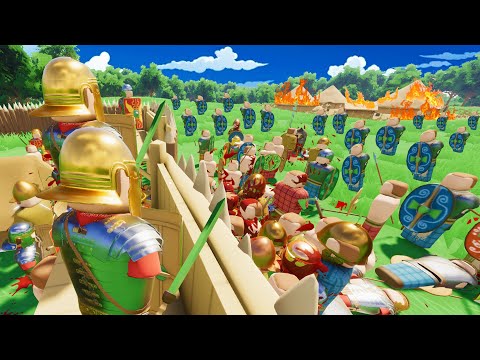 Roman Fort Walls Under Siege on ALL Sides! - Warlord: Britannia Battle Simulator