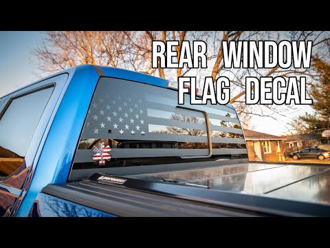 Intsalling an American Flag rear window decal!