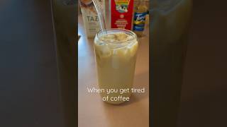 I already buy the chai tea pre-made so then I just add syrup, and milk. #chaitea #icedchaitea