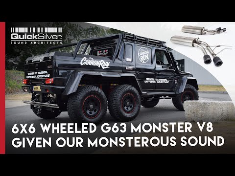 6 Wheel Drive Mercedes G63 Brabus with QuickSilver Sound #G63 #GWagon #6x6