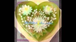 Gelatina Artistica Gelatin Art Jello with 3D Flower Decoration Idea Delicious Cake