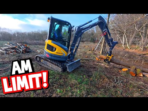 Excavator in the forest | Fishing trees out of ditches | Making firewood | Eurotrac HE26-SR | Mr....