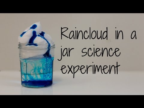 How to make a Rain cloud in a jar science experiment