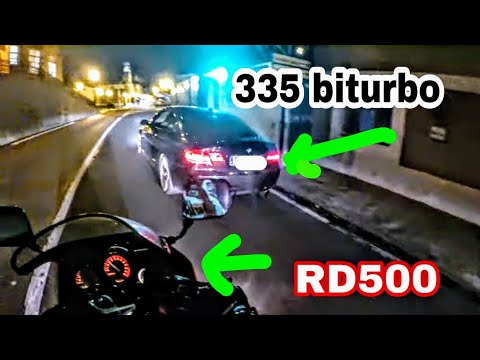 💪🏼YAMAHA RD500 Vs BMW 335i biturbo 🚀 Rule nocturno🌃