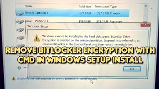 How to disable or unlock Bitlock in Windows Setup Installation with CMD 2023 Guide