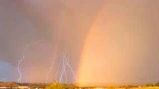 preview picture of video 'Lightning Rainbow Time Lapse in Ridgecrest (4K HD)'