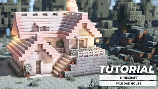 Minecraft: How to Build a Pale Oak and Cherry House (Tutorial)