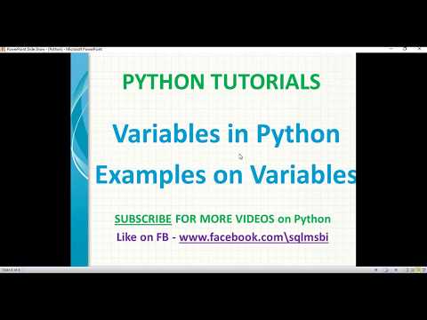 Variables in Python | Python tutorials for beginners