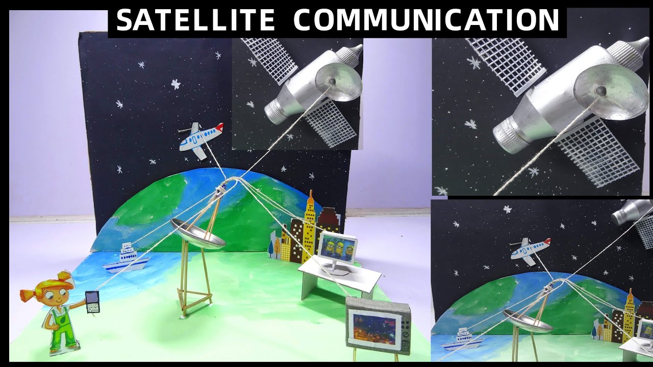 Satellite Communication model for school project | Satellite communication project | School activity