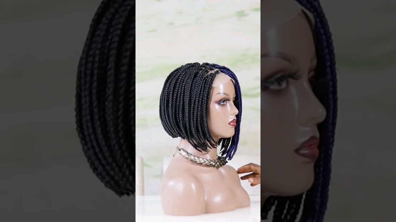 Bob box braids wig #braidedwig #braid #wigtutorial