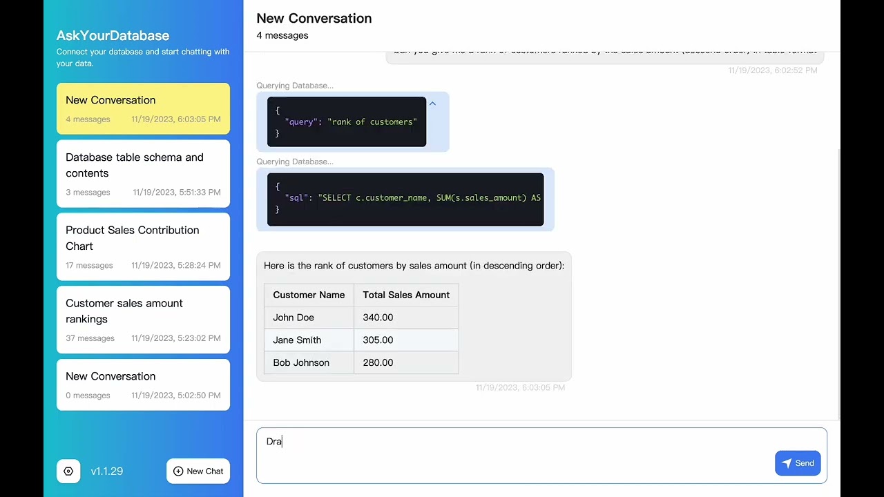 Introducing AskYourDatabase