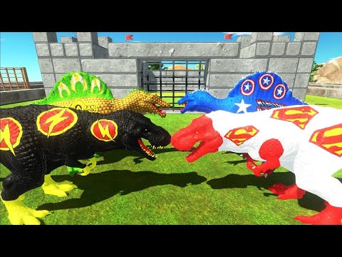 JUSTICE LEAGUE TEAM CASTLE DEATH RUN - Animal Revolt Battle Simulator