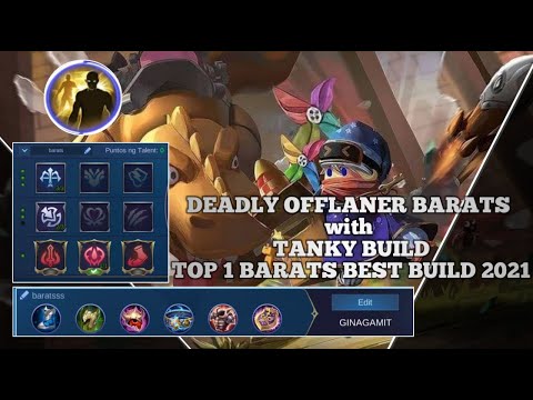 DEADLY OFFLANER BARATS with TANKY BUILD | TOP 1 BARATS BEST BUILD 2021 | MLBB