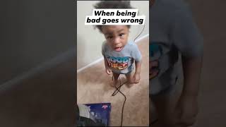 When being bad goes wrong #shorts #toddlermomlife #toddler #shortvideo