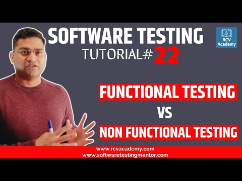 Software Testing Tutorial 22 Functional Testing vs Non Functional Testing