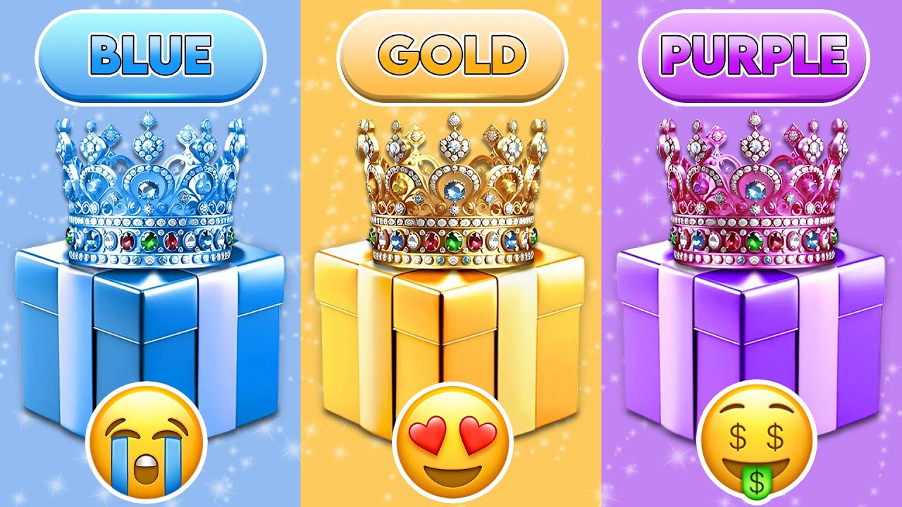 Choose Your Gift...! Blue, Gold Or Purple  💙⭐💜 How Lucky Are You? 😱 QuizZone