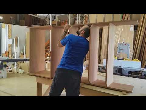 Bookcase made of Sapele wood