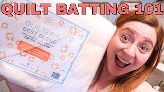 Quilting Basics #6: The ULTIMATE Guide To Quilt Batting and Quilt Backing!