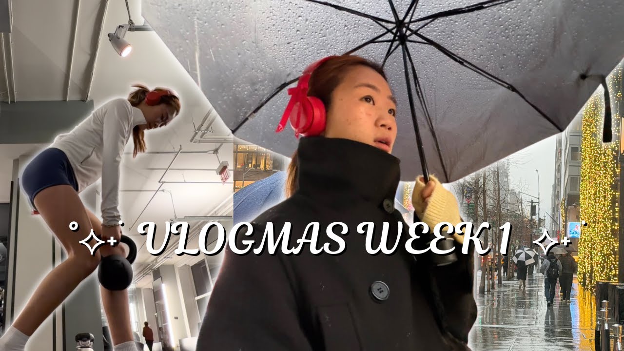VLOGMAS WEEK 1 | nyc errands, shopping hauls, gym gains!