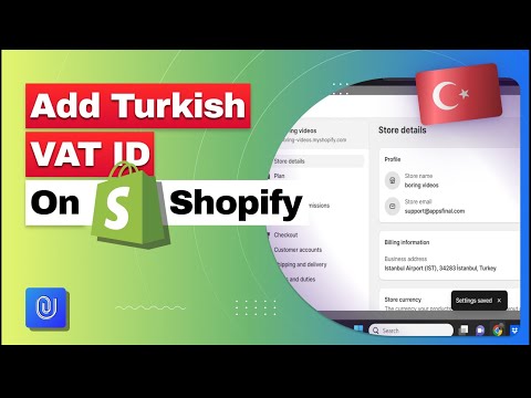 🇹🇷How to add Turkish Tax ID on Shopify | Turkey Tax setup E-commerce
