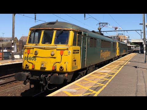 Freightliner Class 86605 And 86610 Passing Chelmsford 27/06/18