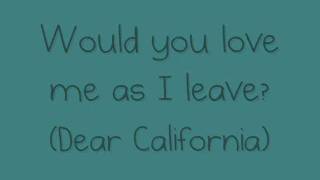 Vanessa Carlon - Dear California Lyrics