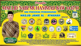 Download lagu PERINGATAN MAULID NABI MUHAMMAD SAW DAN PERESMIAN  MASJID JAMIE AL-ATMANAH 2025 ANGGASARI mp3